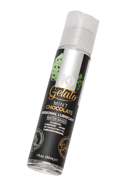 Съедобный лубрикант на водной основе JO Gelato Mint Chocolate, со вкусом мятный шоколад, 30 мл