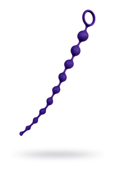 Анальная цепочка TOYFA ToDo  GRAPE, силикон, фиолетовая, 35 см, Ø 2,7 см